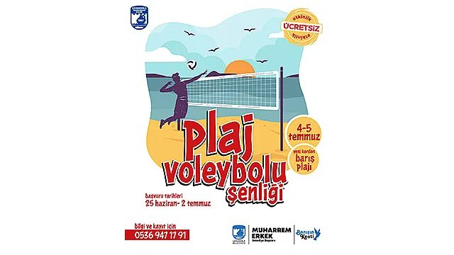 Plaj Voleybolu Şenliği Başlıyor
